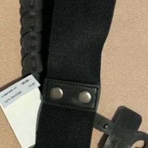 Steve Madden Black Woven Stretch Belt NWT M/L